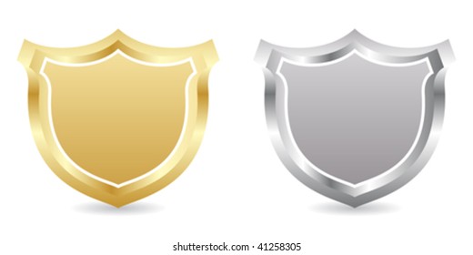 two badge golden and silver