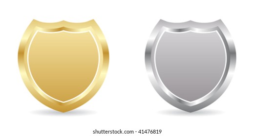 two badge golden and silver