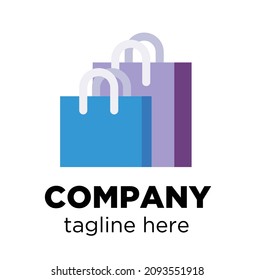 Two bag logo design icon