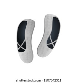 Two ballet shoes. Vector icon