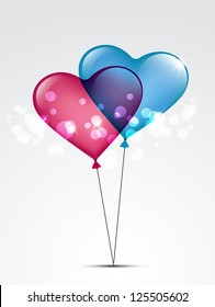 two balloons from the heart
