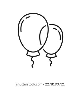 Two balloons icon. High quality black vector illustration.