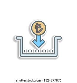 two balls sticker icon. Element of color banking icon. Premium quality sticker design icon. Signs and symbols collection icon for websites, web design