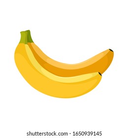 Dos ilustraciones vectoriales bananas sobre fondo blanco
