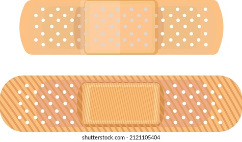 Two bandages, illustration, vector on a white background.