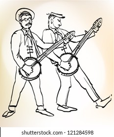 Two banjo players