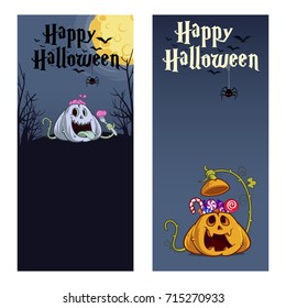 Two banner to celebrate Halloween