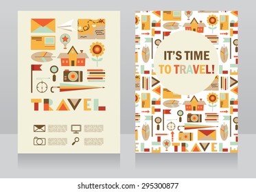 two banners for tourism and travel, vector illustration