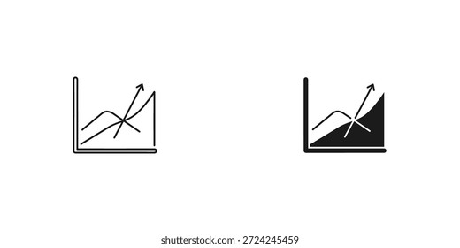 Two bar graphs displaying financial data with positive and negative trends, useful for stock market analysis and financial reporting.