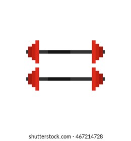 Two barbells icon in flat style on a white background