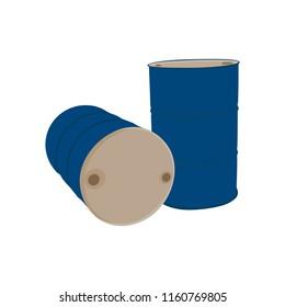 Two barrels, vector Illustration on a white background