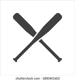 two baseball bats on a white background. EPS10