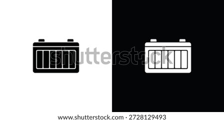 Two Battery in Black and White on Split Background