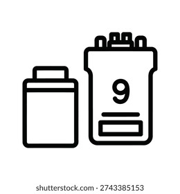 Two battery icons with different designs