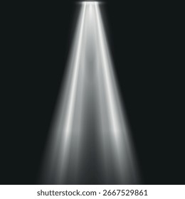two beams of light falling from above onto a dark background, creating the effect of spotlights converging downward.