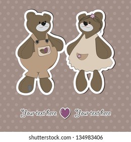 two bears he and she friendship love