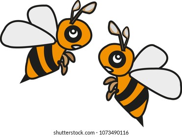 two beautiful bees