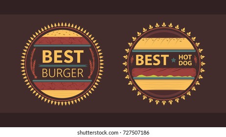 two beautiful and clean Fast Food Vector Logo