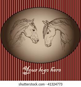 Two beautiful horses for cover