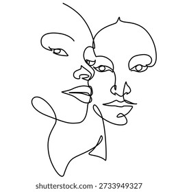 Two beautiful women's faces