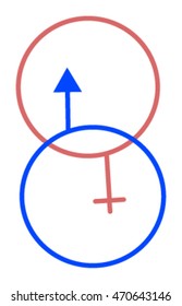 Two Become One / A Graphic Representation Of The Union Of Marriage.