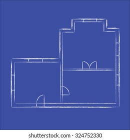 two bedroom flat blueprint