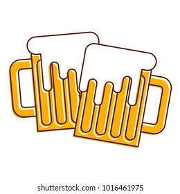 two beer glass foam beverage alcohol