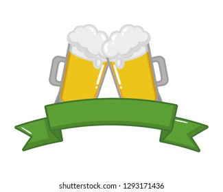 two beer mugs celebration