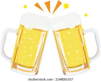Two beer mugs to toast it
