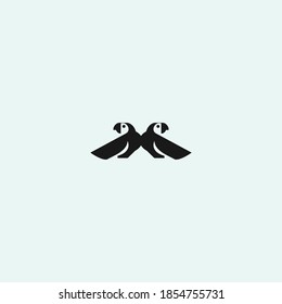 Two Bird Abstract Logo Vector Design Template Download