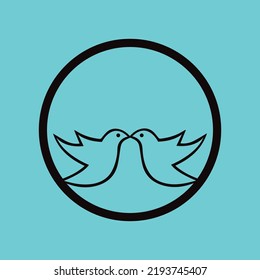 Two bird animal logo design 