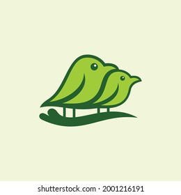 Two Bird Cute Business Logo Design