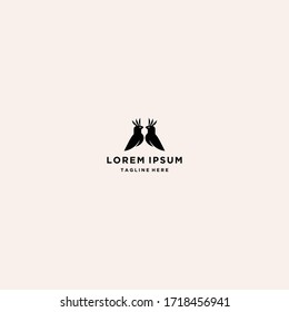 Diseño de dos plantillas de logotipo Bird en la ilustración y el logotipo de Vector