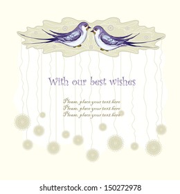 Two birds and frame