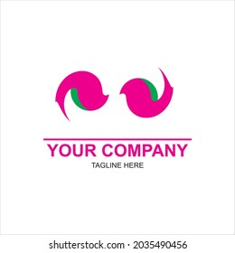 two birds logo. vector design