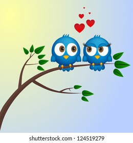Two birds in love