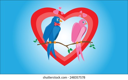 Two birds in love