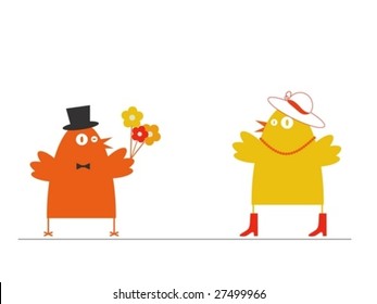 Two birds in love