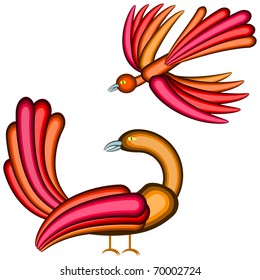 Two birds vector illustration