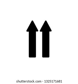 Two Black Arrow On White Background Vector . Illustration