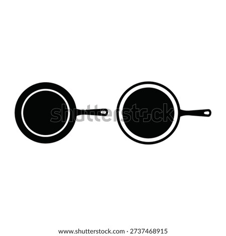 Two black circles with white borders and small handles on the right side