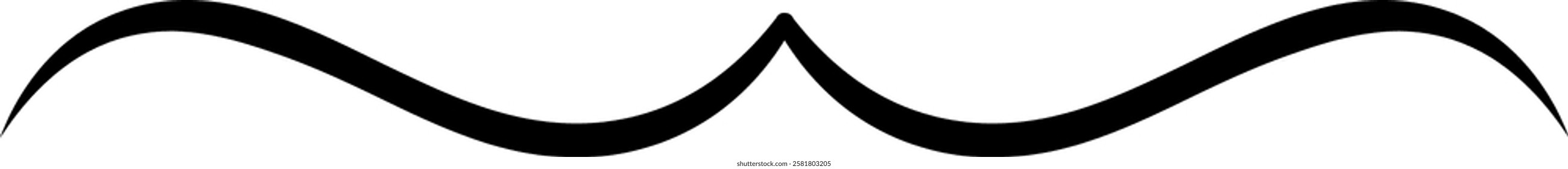 Two black curved lines intersect, creating a simple yet elegant abstract pattern on a white background, ideal for minimalist and modern designs