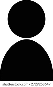 Two black geometric shapes on white background simple abstract design