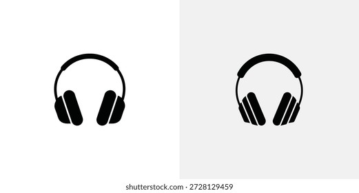 Dois fones de ouvido pretos Set áudio branco