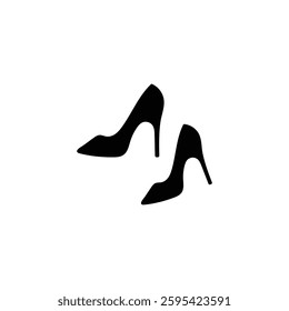 Two black high heels icon