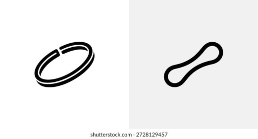 Two Black Infinity Symbols on White Background