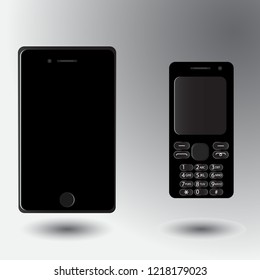 Two black mobile phones
