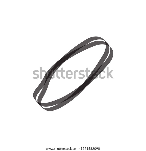Two Black Rubber Band Icon Vector Stock Vector (Royalty Free) 1991582090 Shutterstock