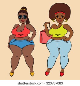 two black standing women 