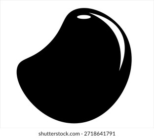 Two black stone silhouette vector flat illustration design. Stone icon.